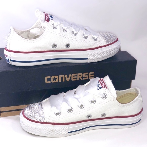 NIB Kid’s Custom Converse with crystals - Picture 6 of 11